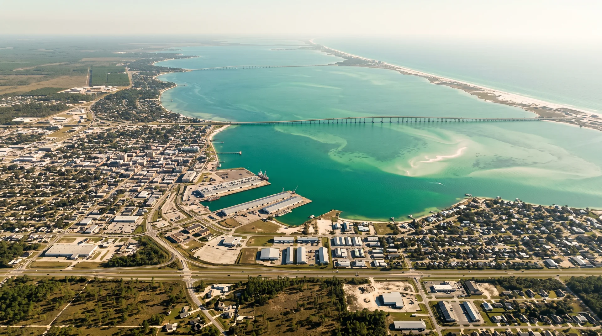 Aerial view of Escambia County, FL