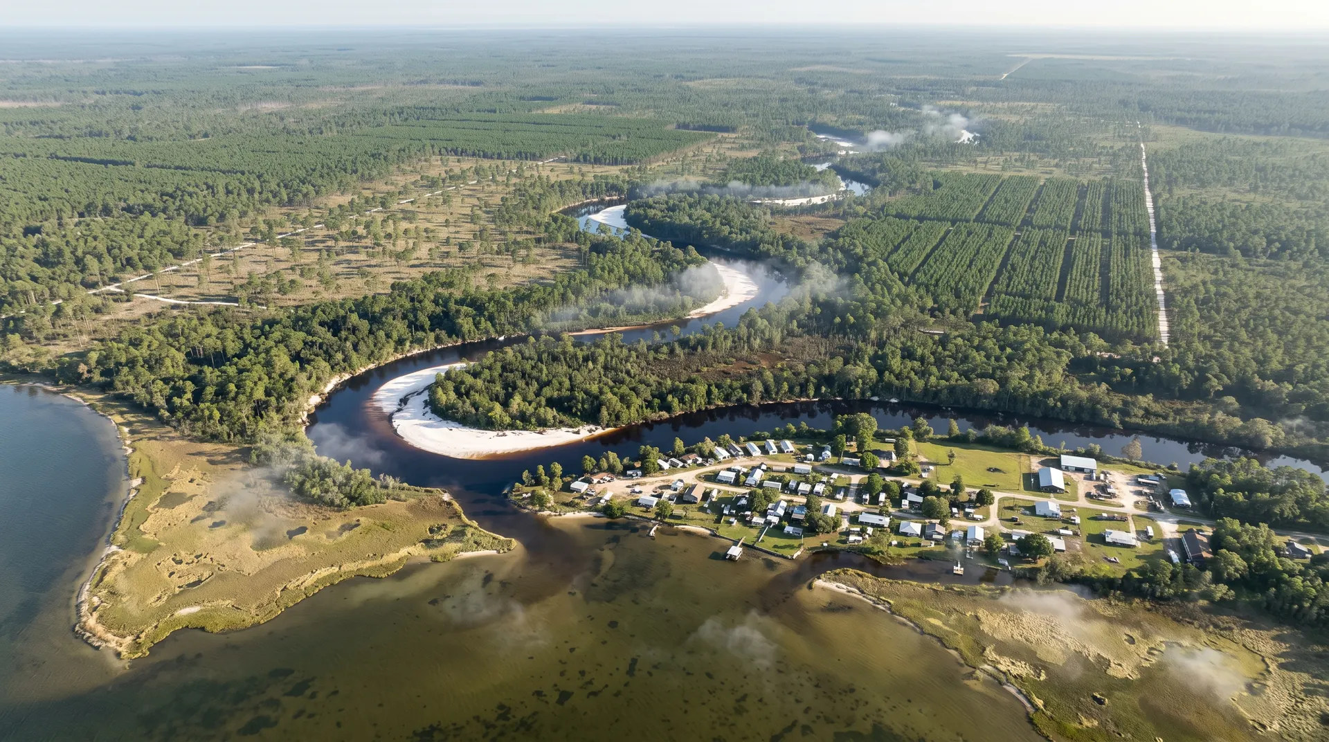 Aerial view of Santa Rosa County, FL