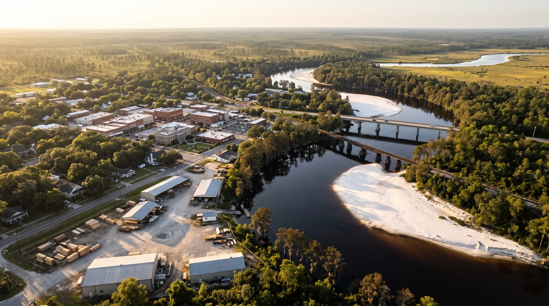 Aerial view of Milton, FL